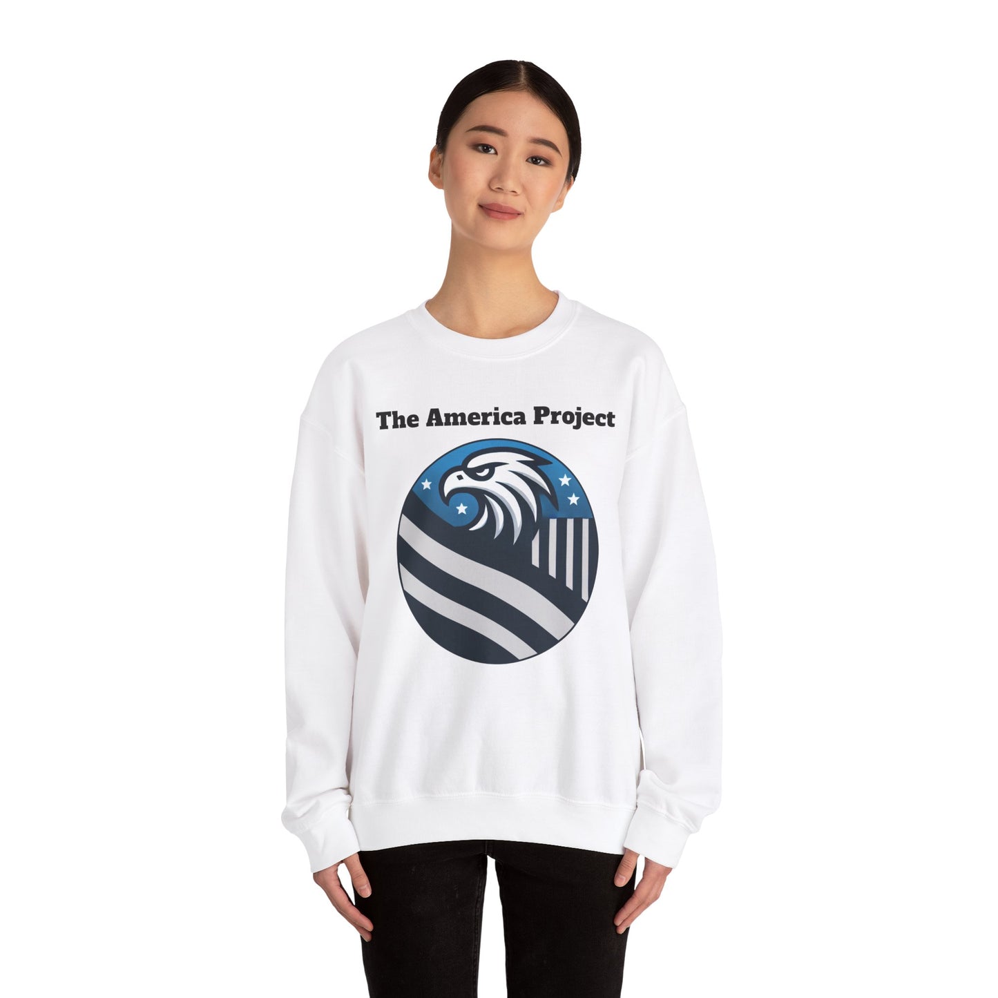 The America Project Unisex Heavy Blend Crewneck Sweatshirt, Comfortable Activism Apparel, Cozy Political Statement, Great for Gifting,