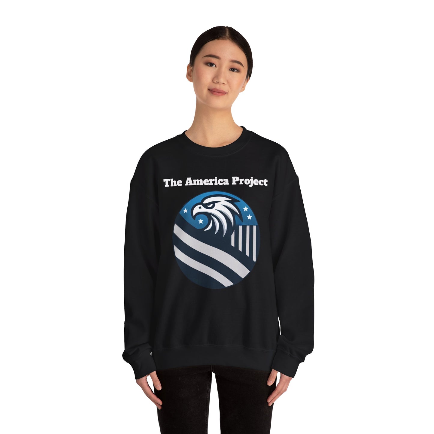The America Project Unisex Heavy Blend Crewneck Sweatshirt, Comfortable Activism Apparel, Cozy Political Statement, Great for Gifting,